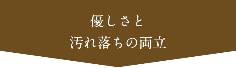 優しさと汚れ落ちの両立
                    